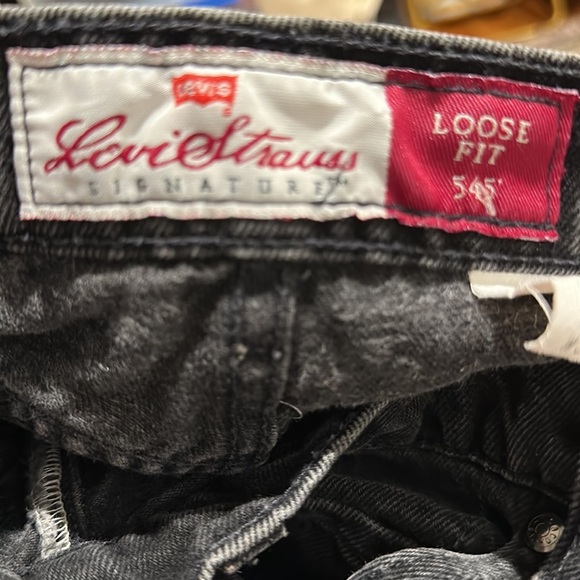 VINTAGE MENS 90’s LEVIS 545 LOOSE FIT MARBLED BLACK ZIP FLY JEANS SZ 32x38‎ - Picture 3 of 8